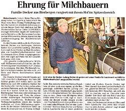 Ehrung für Milchbauern