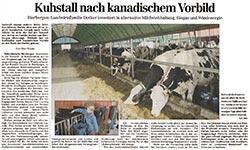 Kuhstall nach kanadischem Vorbild